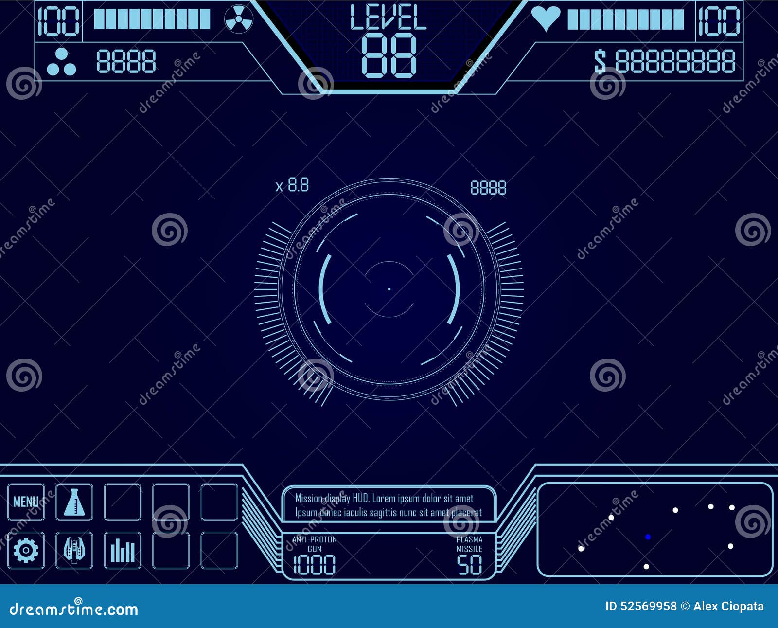 space shooter game ui