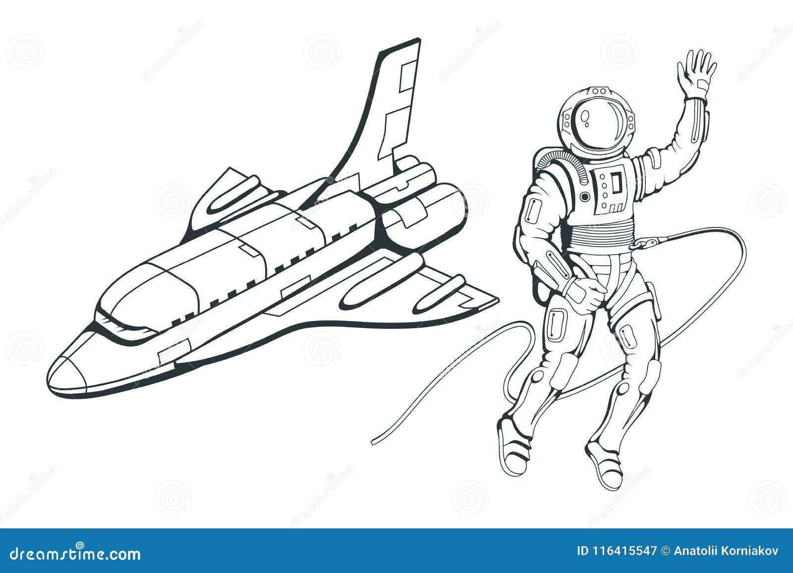 Space Objects in Universe. Vector Hand Drawn Illustrations Stock Vector -  Illustration of hand, artistic: 96680694