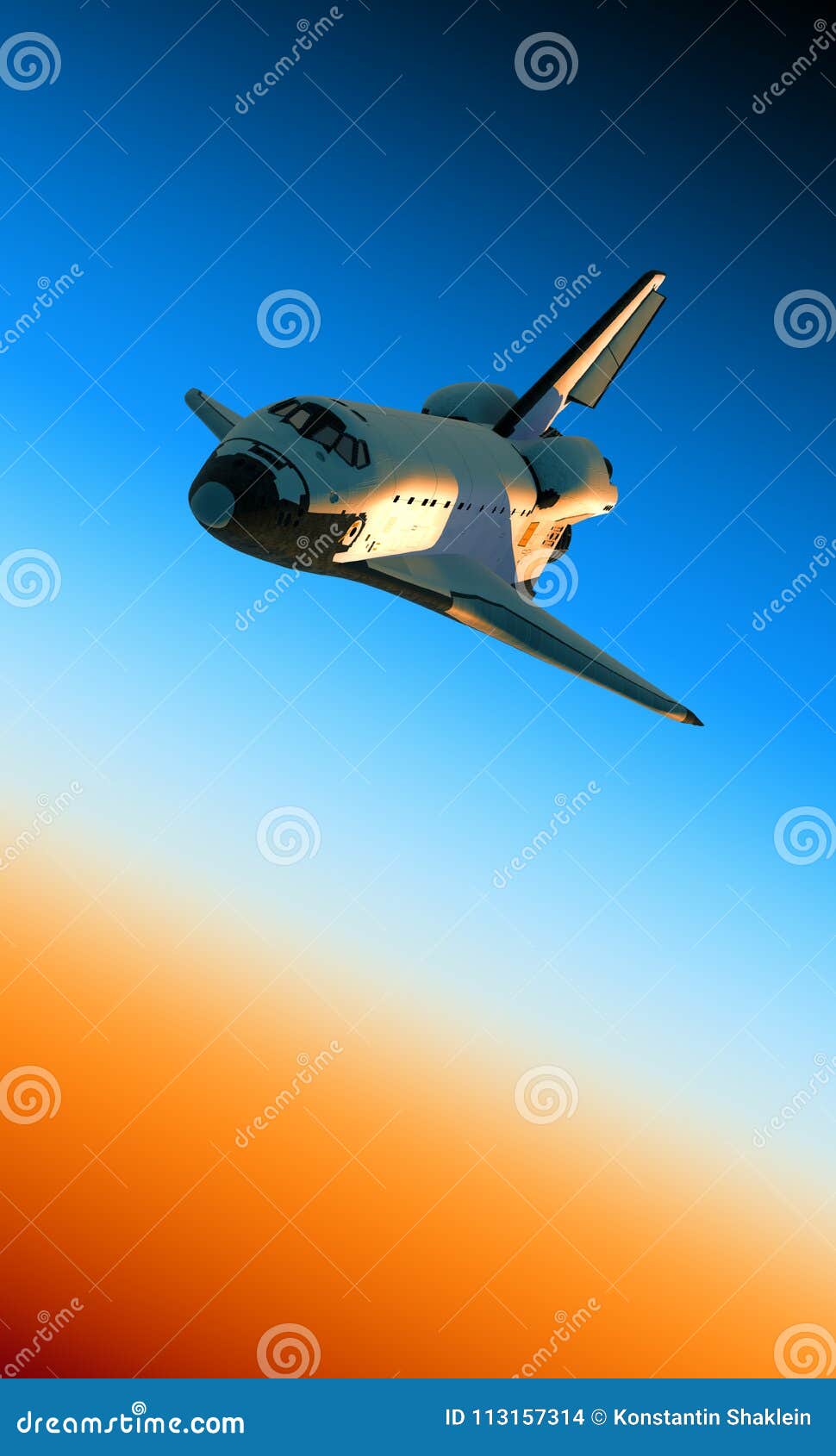 space shuttle landing in atmosphere