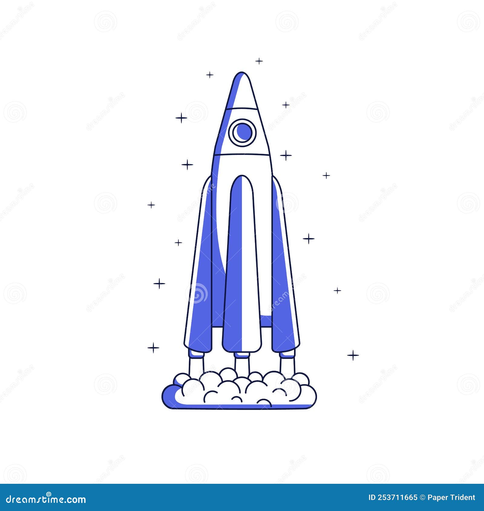Rocketship Flying Stock Photo 3019176