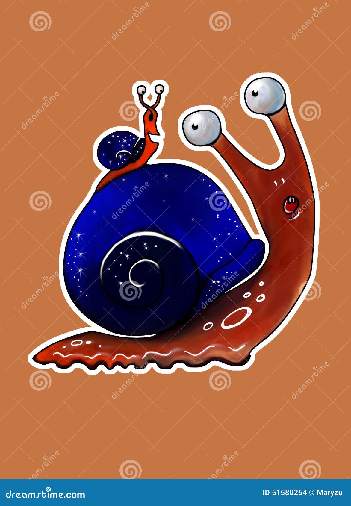 Space snail stock photo. Illustration of cold, night 51580254