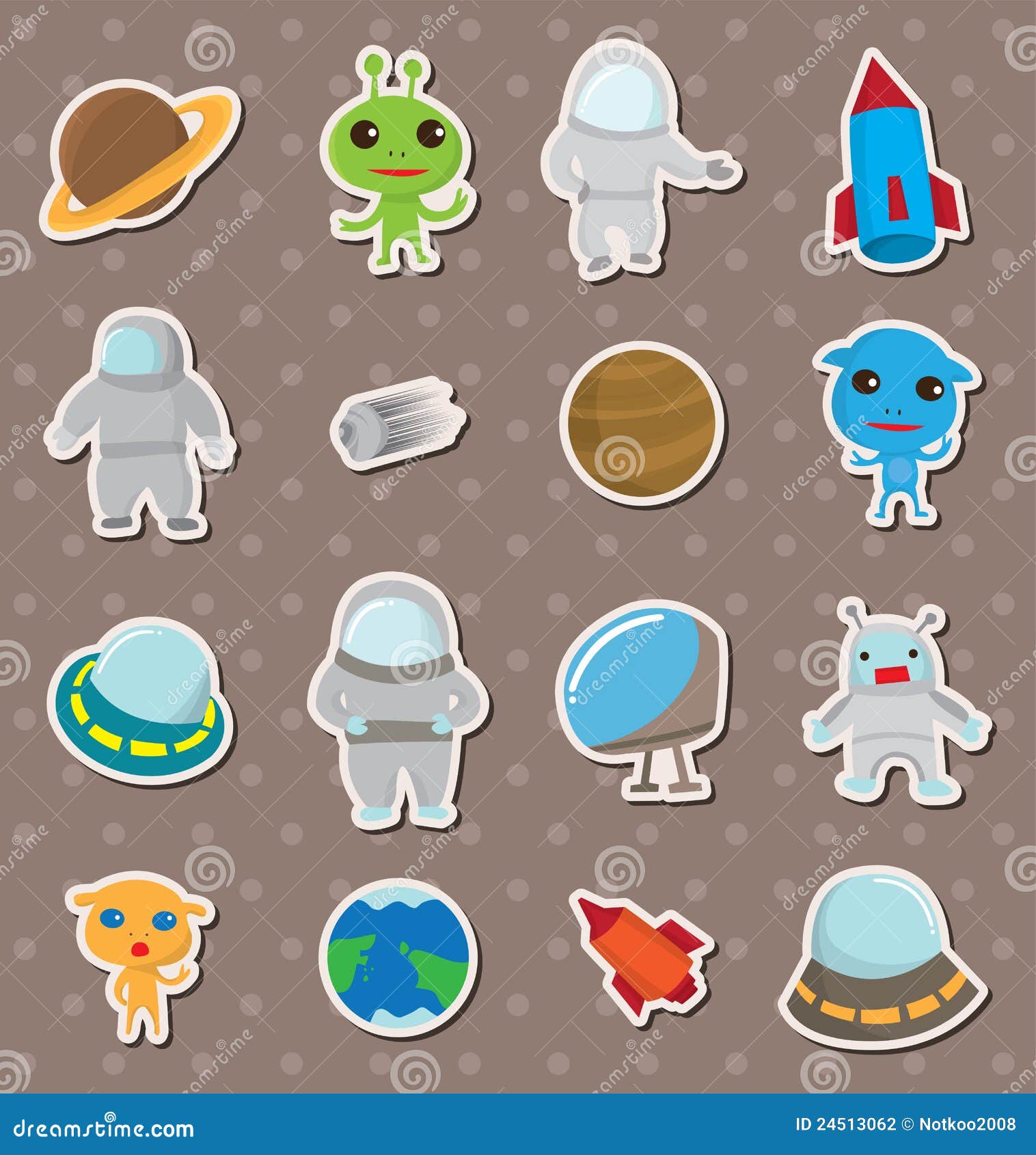 Space stickers stock vector. Illustration of satellite 24513062