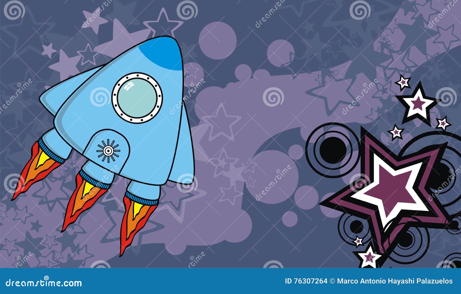 spaceship cartoon background