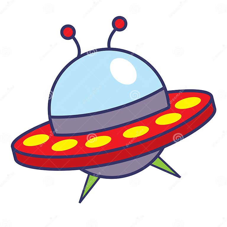 Spaceship Cartoon Illustration Stock Vector - Illustration of drawing ...