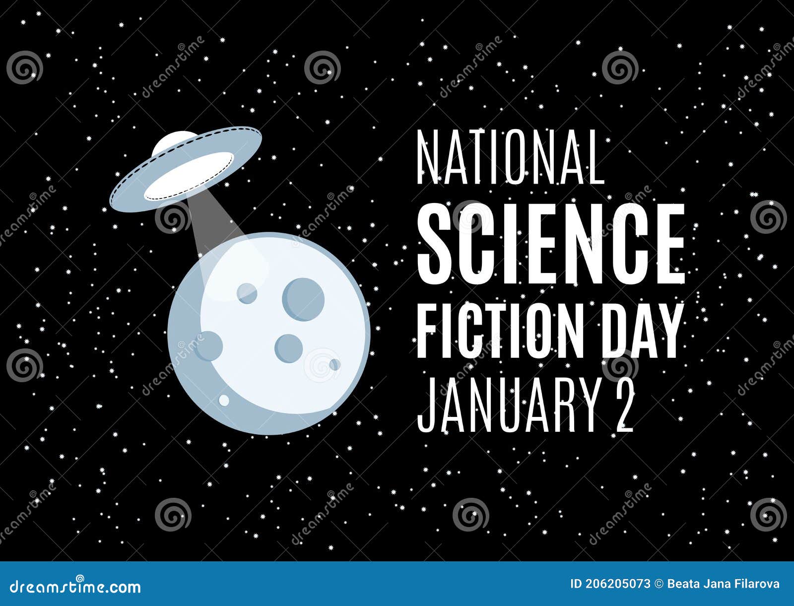 National Science Fiction Day Vector Stock Vector Illustration of