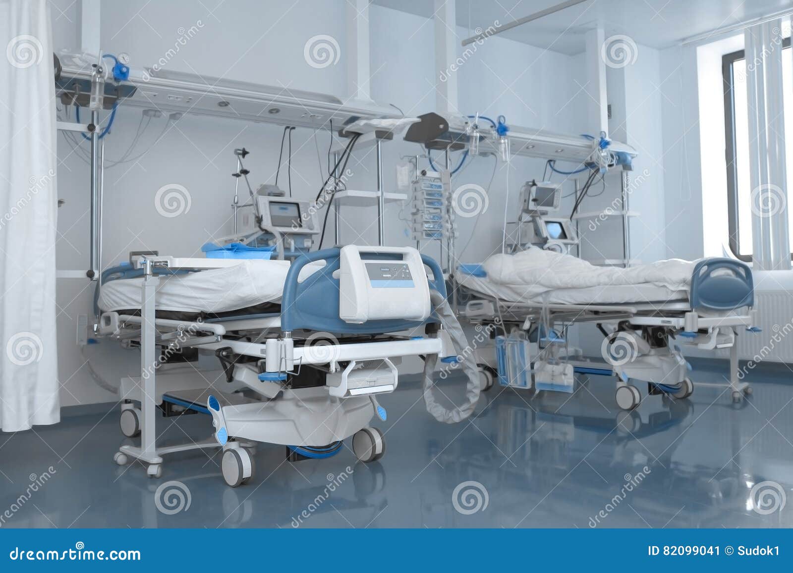 Spacious Medical Chamber in Intensive Care Stock Image Image of