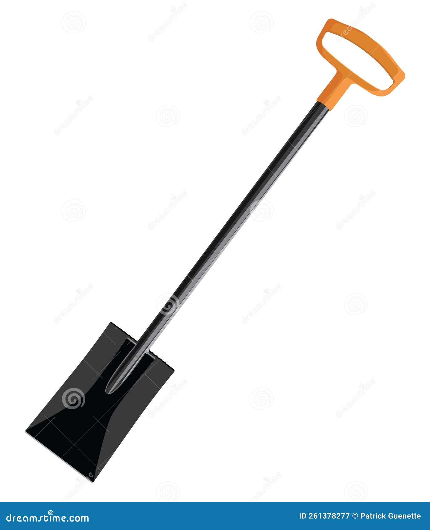Spade shovel, icon stock vector. Illustration of white 261378277
