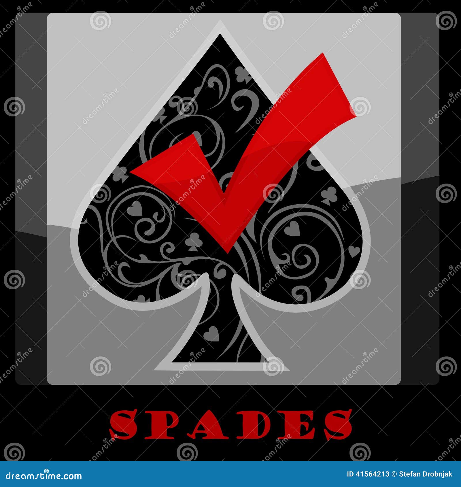 Spades Card Symbol stock vector. Illustration of card 41564213