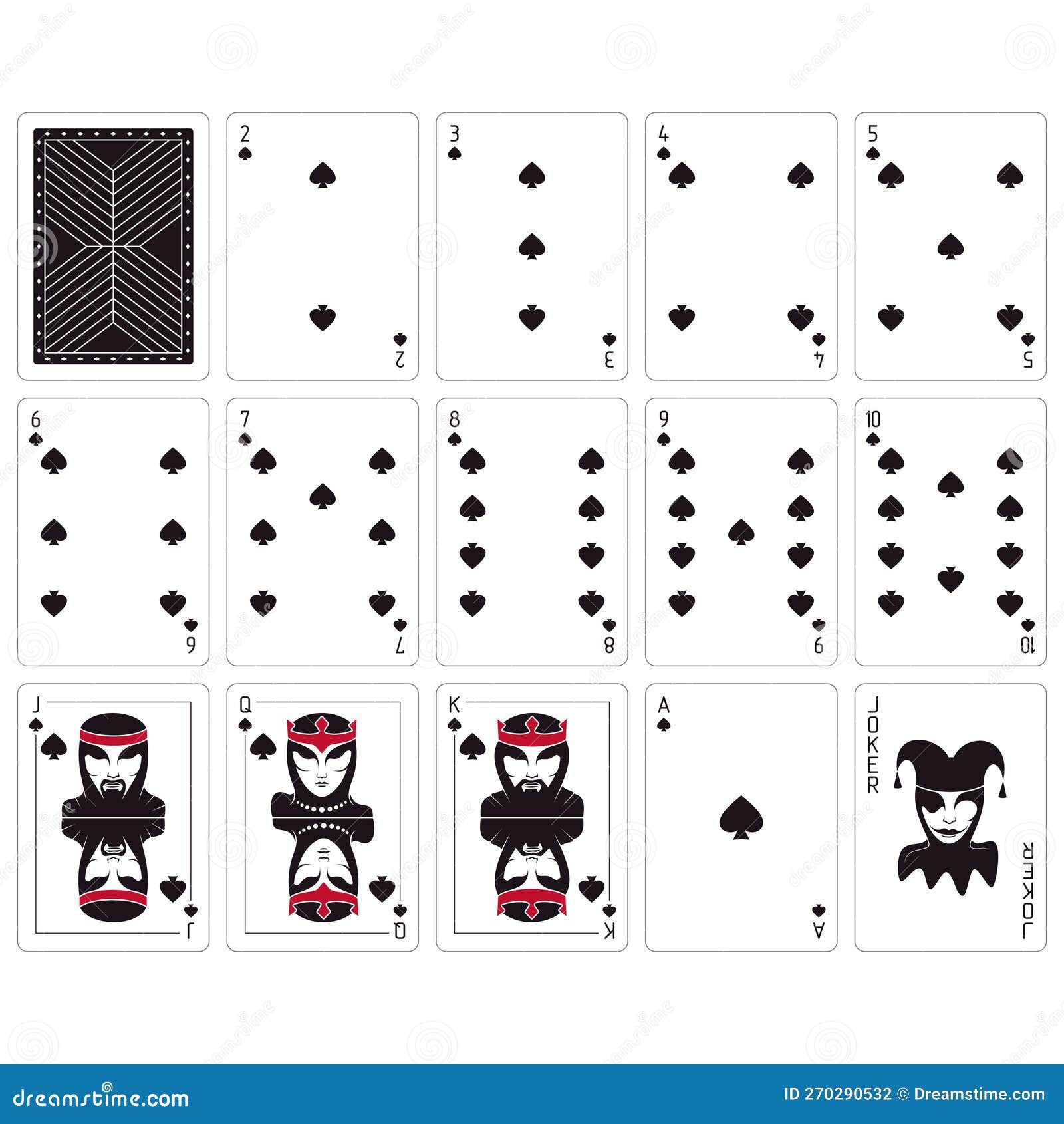 Spades. Poker size stock vector. Illustration of king 270290532