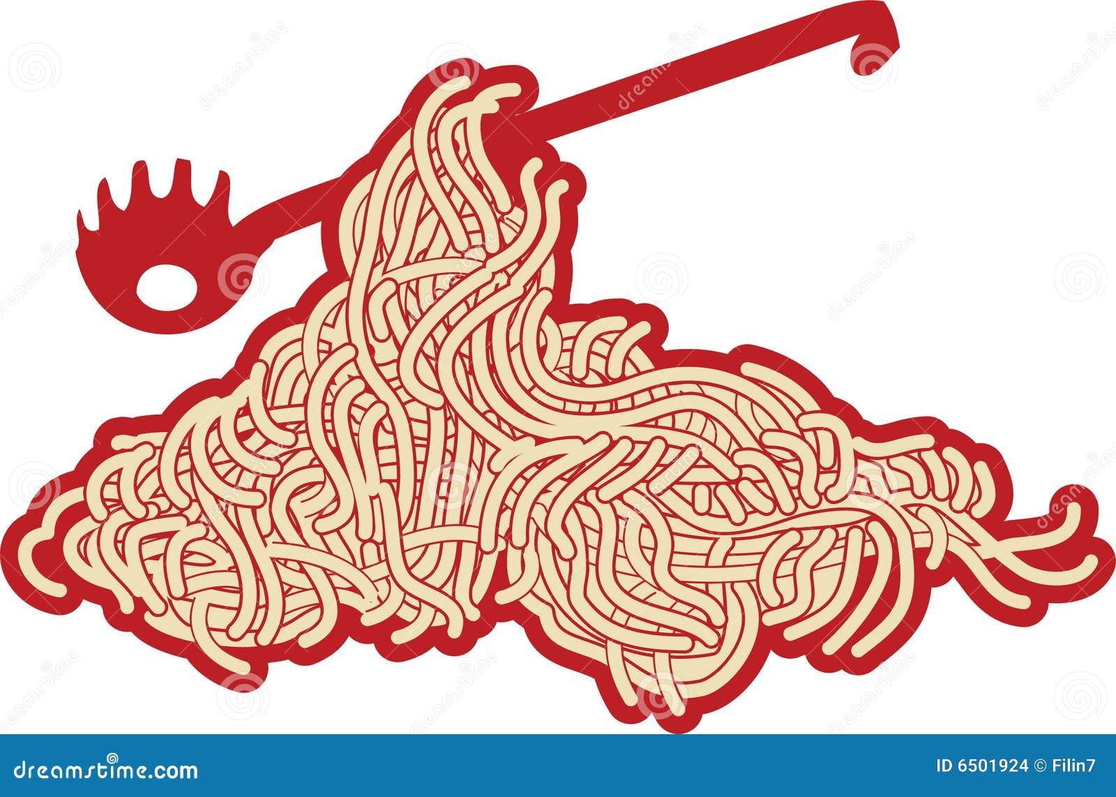 Spaghetti stock vector. Illustration of food, kitchen - 6501924