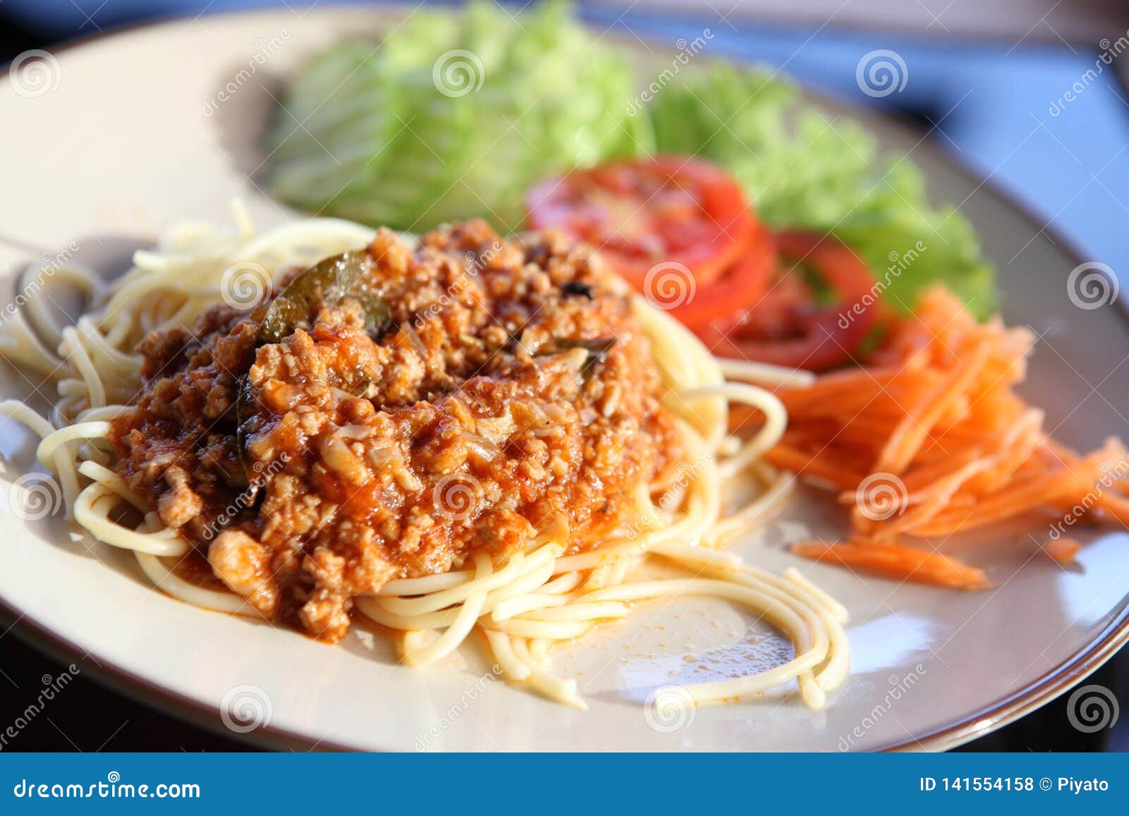 Spaghetti beef bolognese stock photo. Image of color 141554158