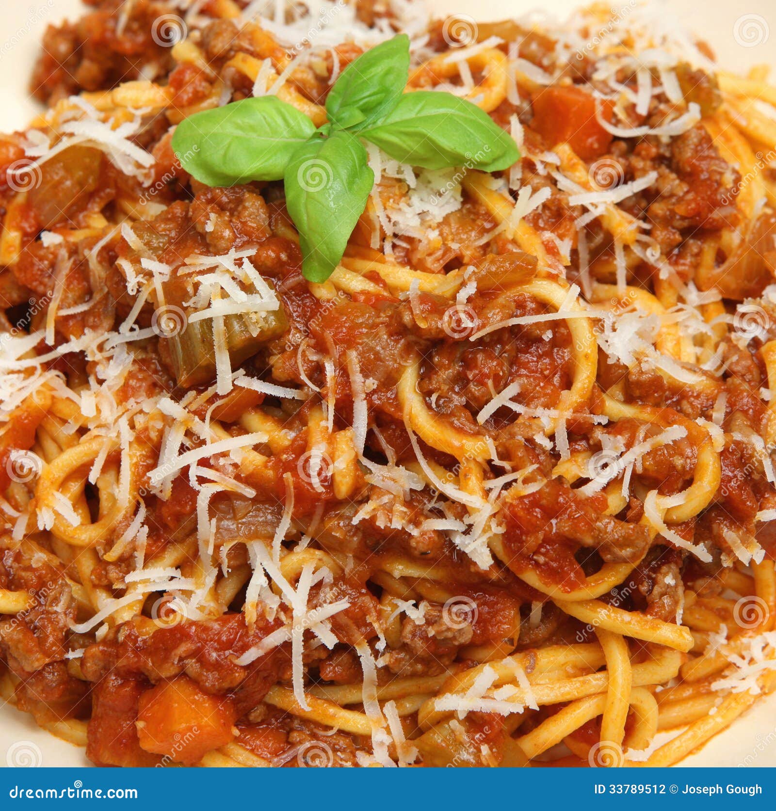 Spaghetti Bolognese Con Parmigiano Fotografia Stock Immagine di