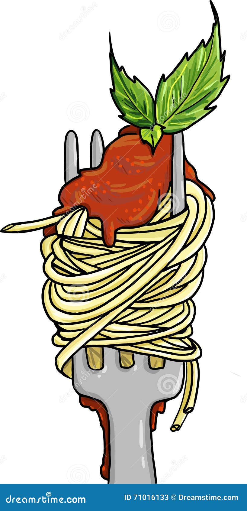Spaghetti bolognese stock illustration. Illustration of cuisine 71016133