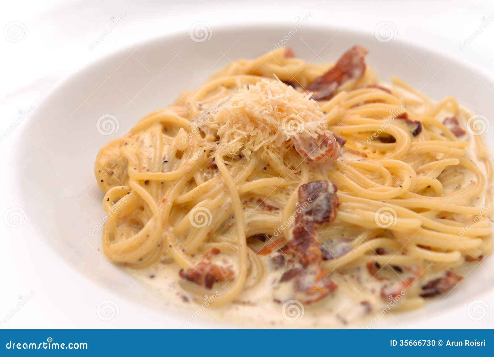 Spaghetti Carbonara stock photo. Image of lunch, life 