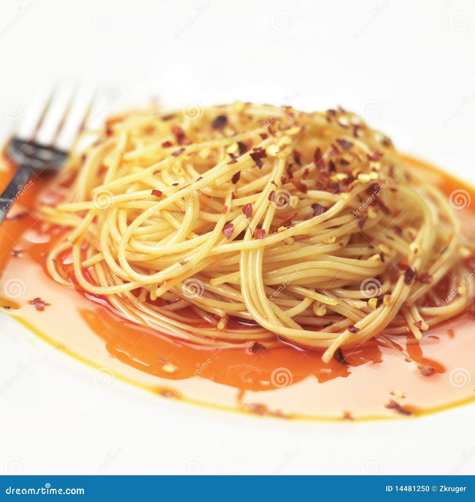 Spaghetti in chili oil stock photo. Image of tasty, delicious 14481250