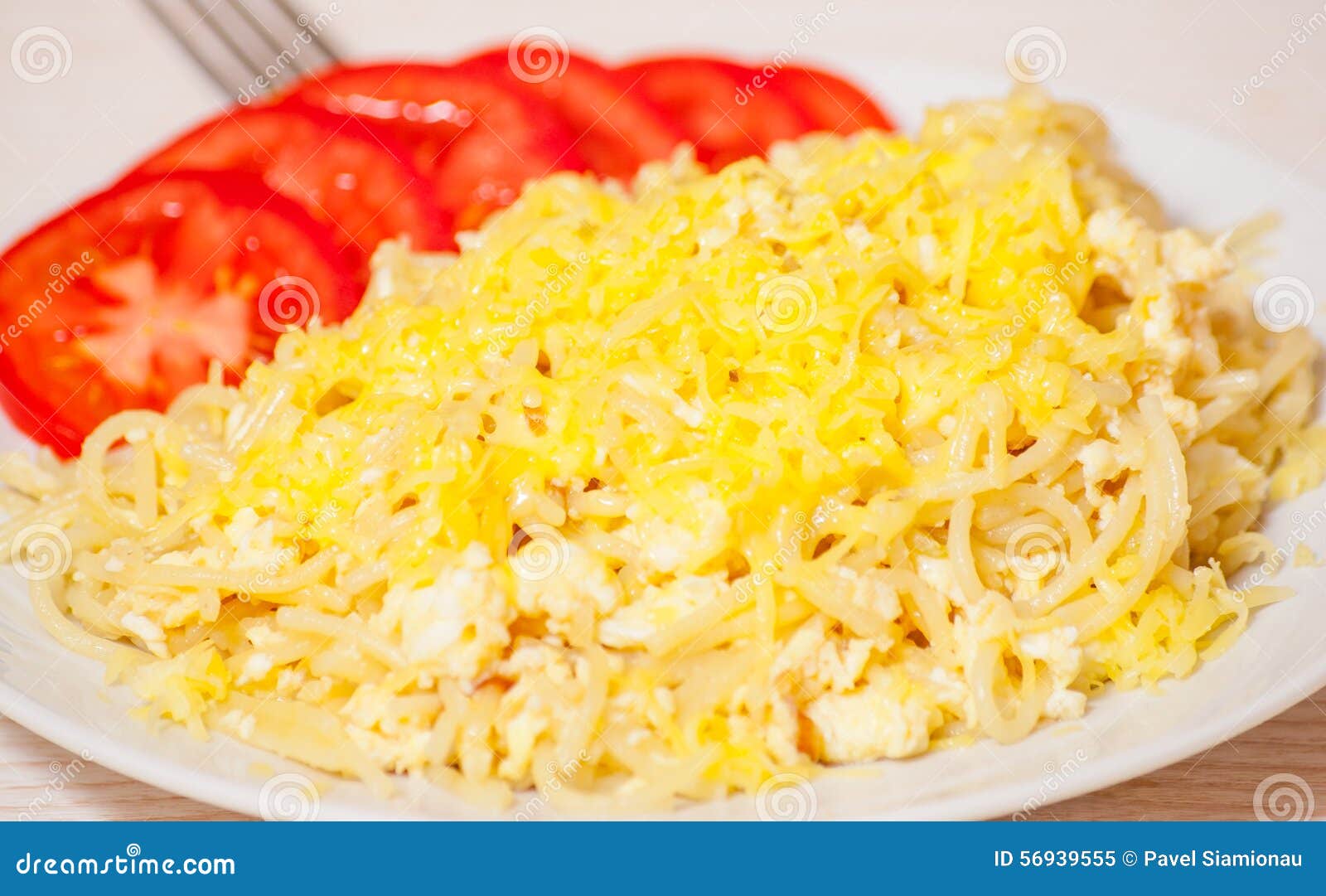Spaghetti with Eggs and Cheese Stock Image Image of cooked, parmesan