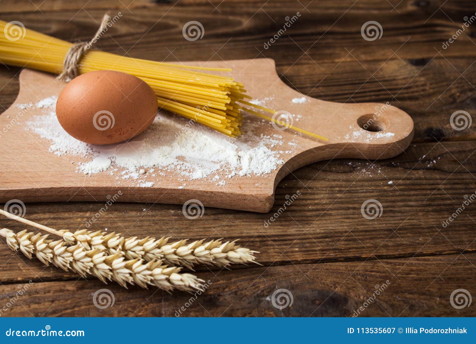 A Spaghetti and Flour and Egg Stock Image Image of gourmet, fresh