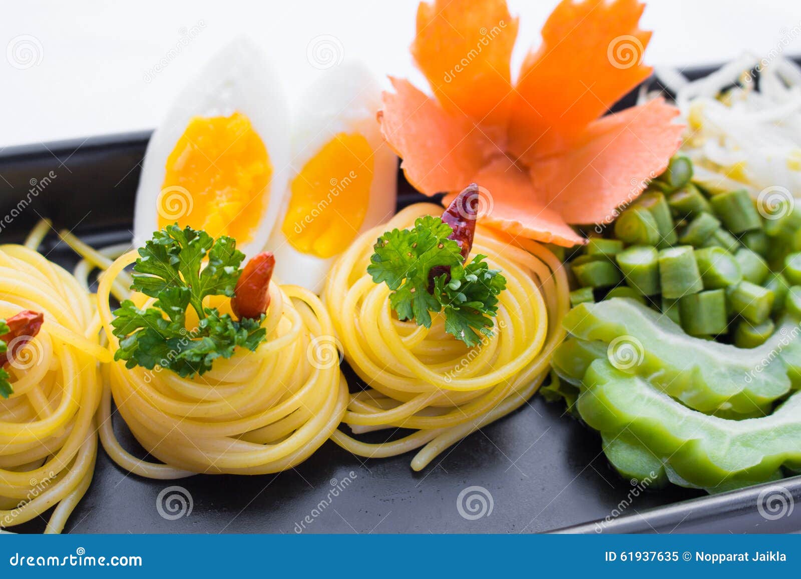 Spaghetti Garlic Oil and Red Chili Pepper Stock Image Image of
