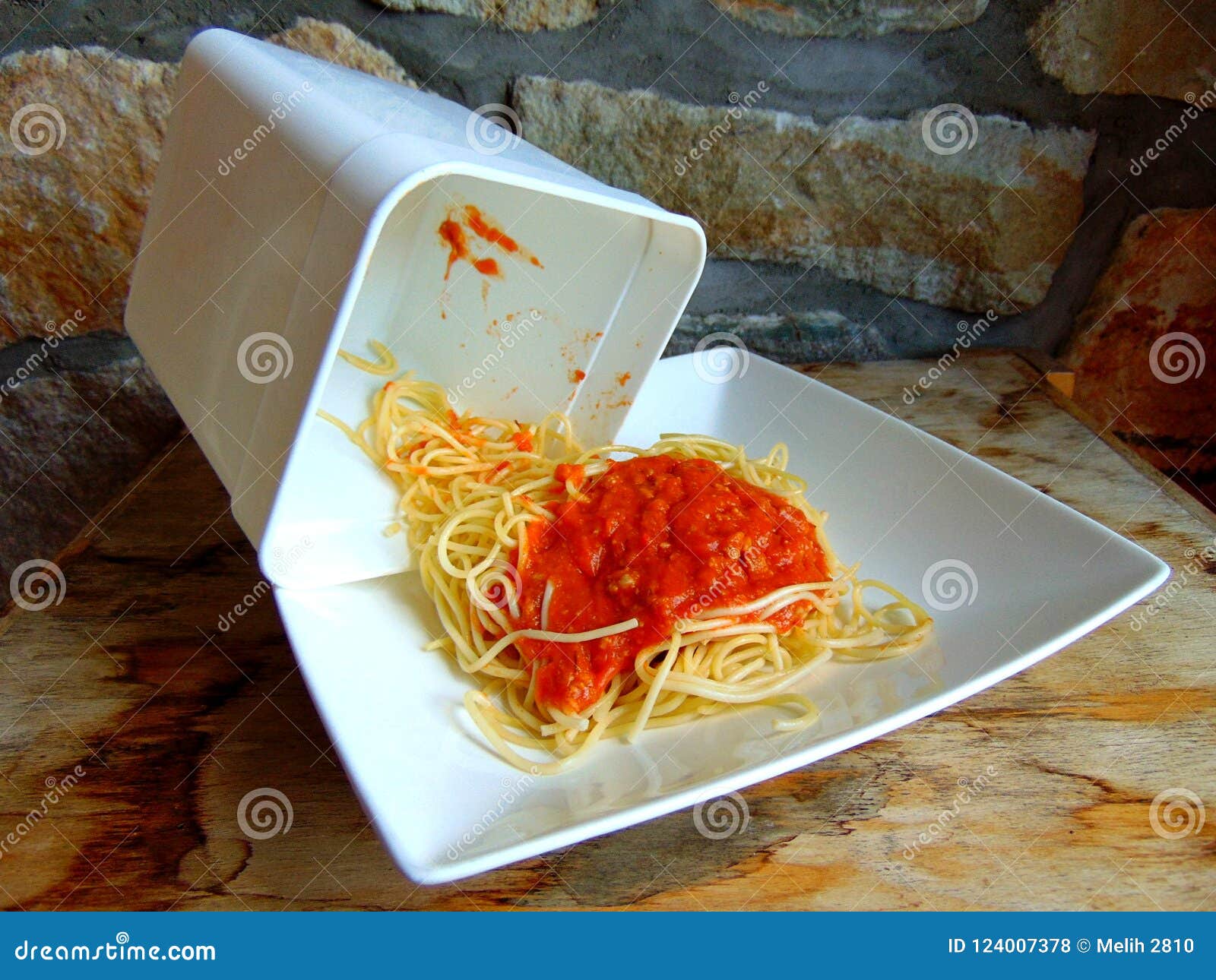 Spaghetti Leftovers from a Plastic Container Stock Photo Image of food, cuisine 124007378