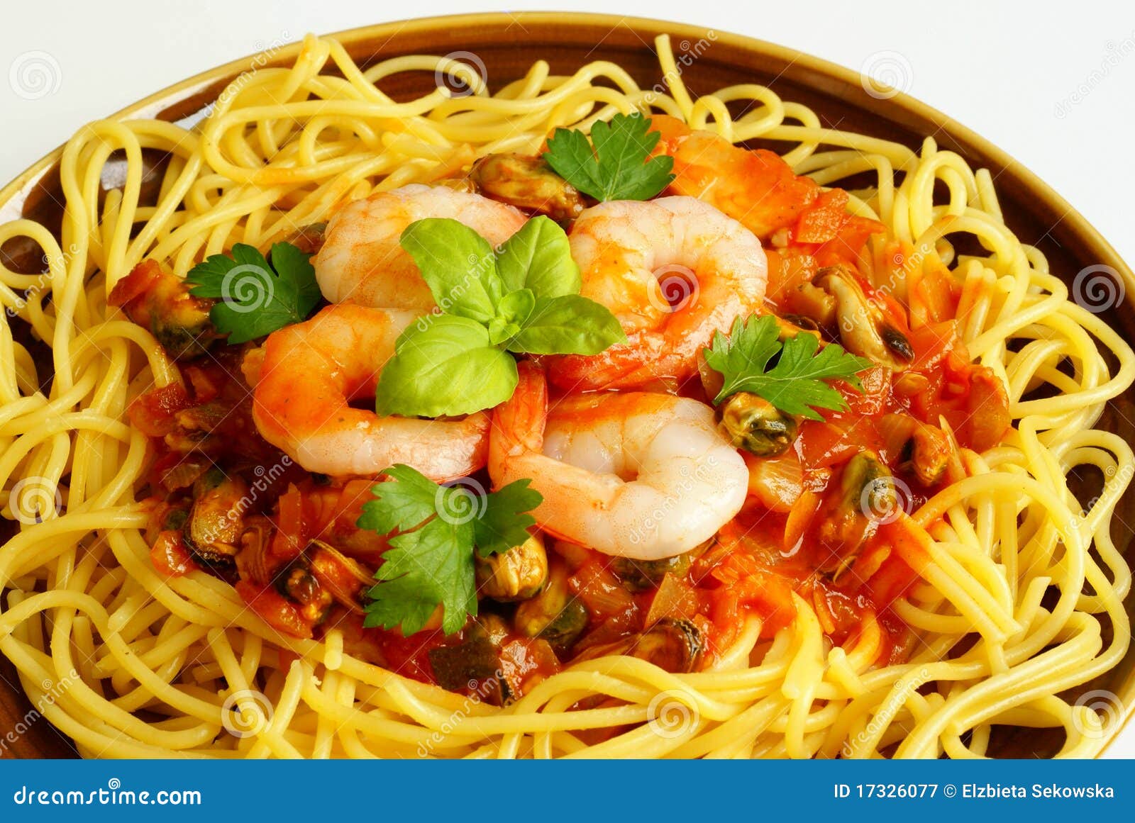 Spaghetti marinara stock image. Image of shot, sauce 17326077