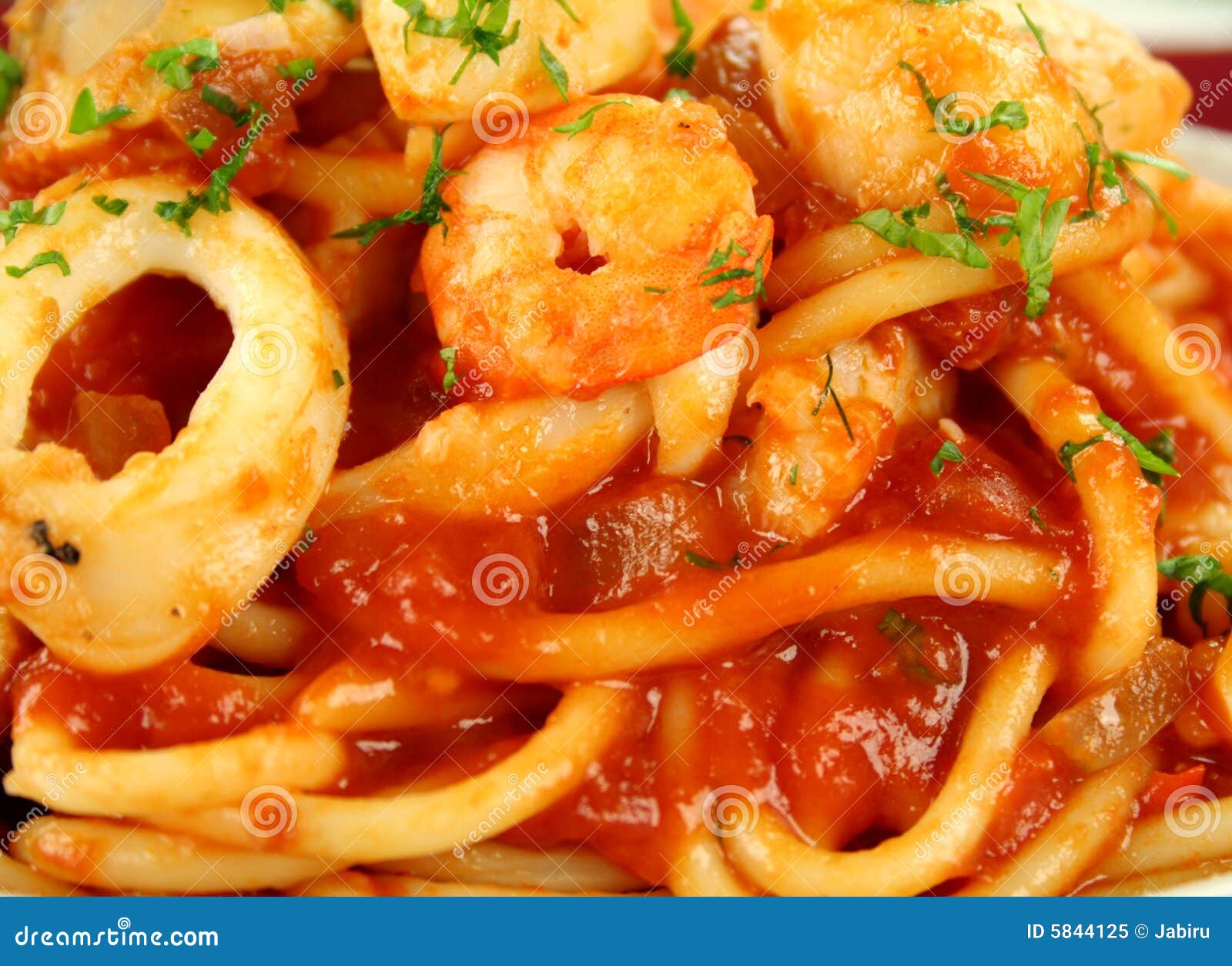 Spaghetti Marinara stock image. Image of herbs, flavorsome 5844125