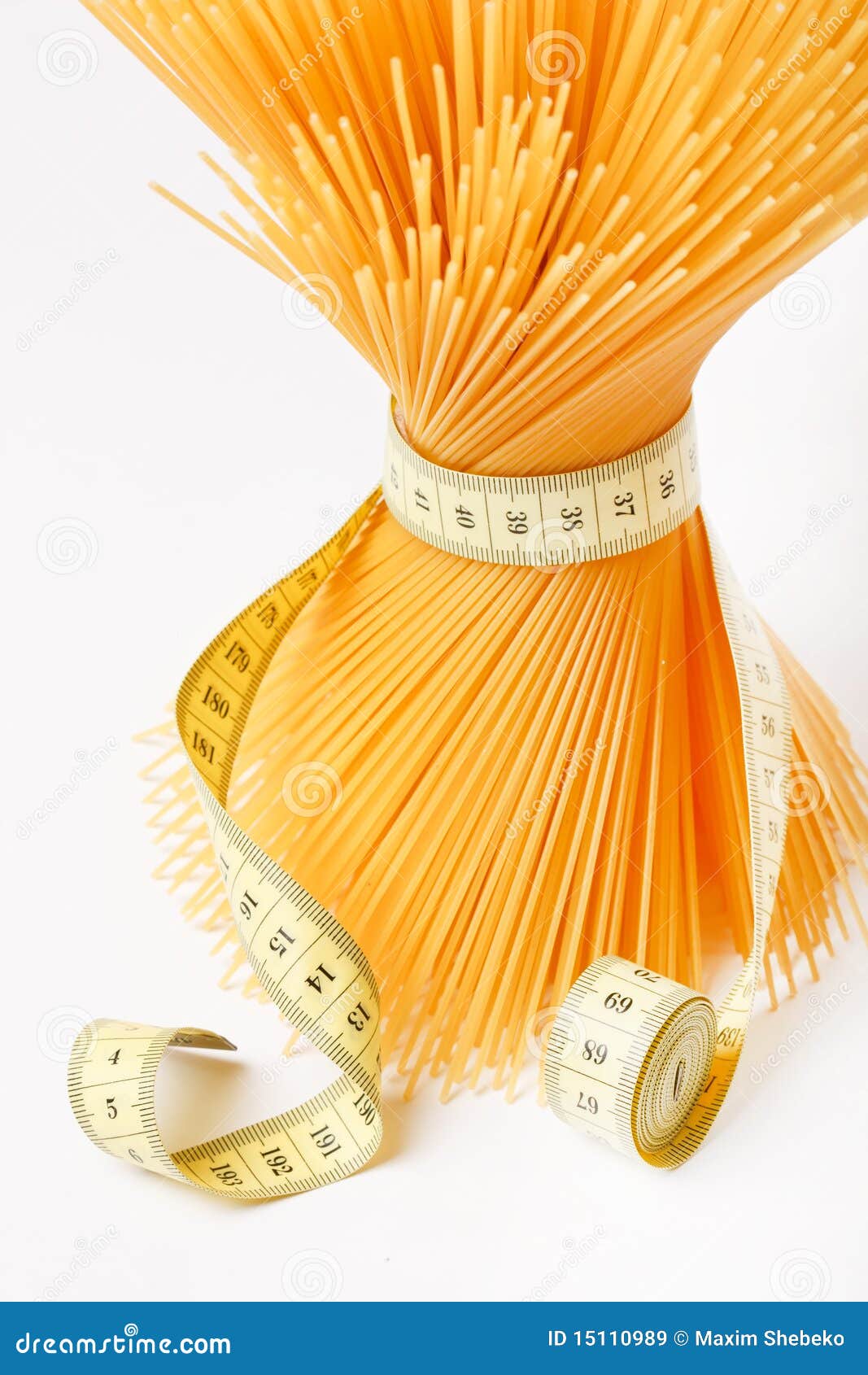 spaghetti with measuring tape