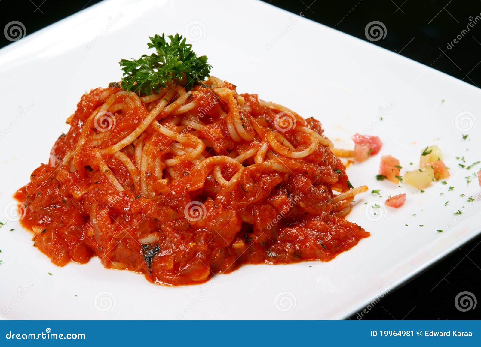 Spaghetti Napolitana stock image. Image of italian, western 19964981