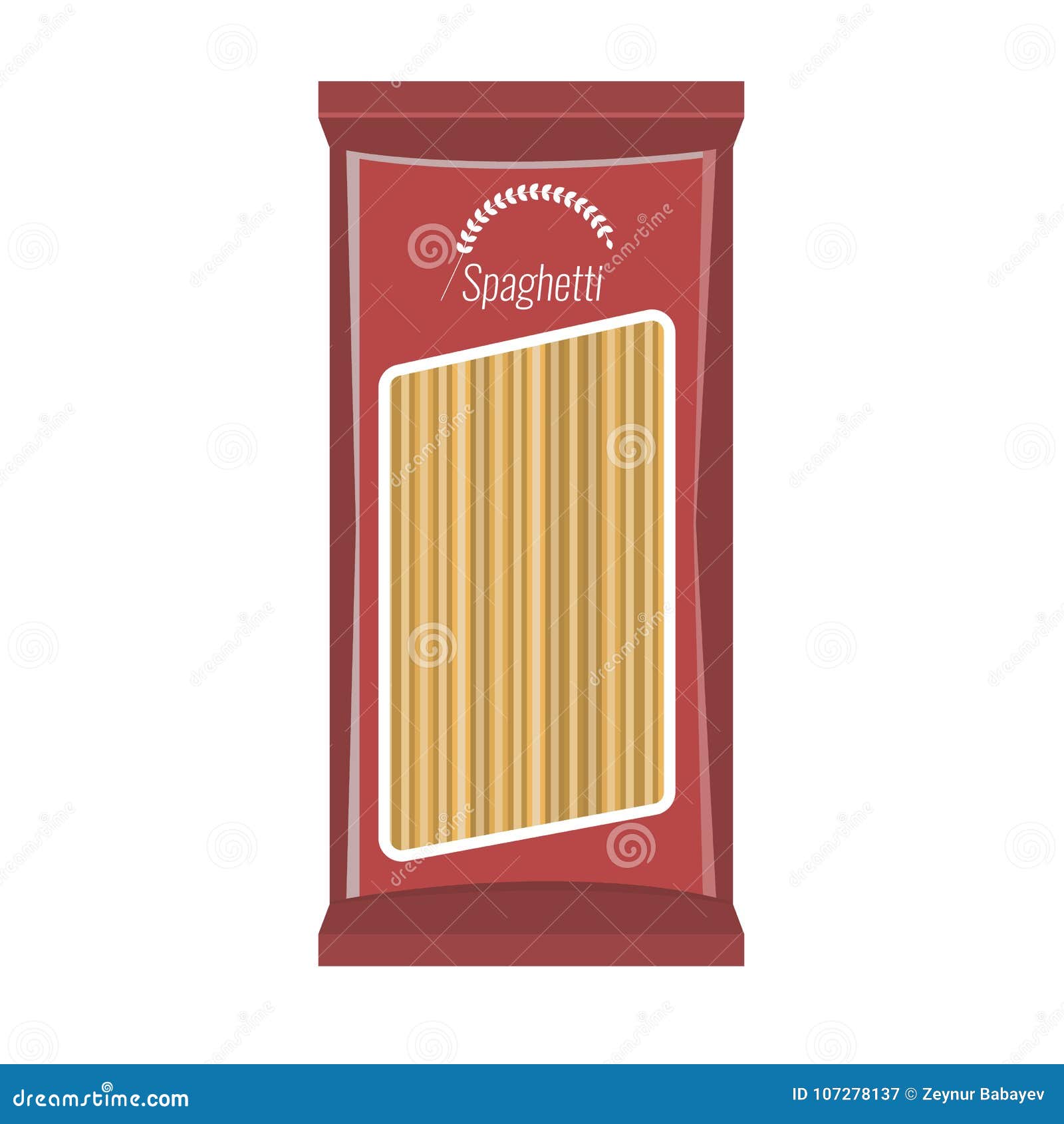 Download Spaghetti Or Pasta Package Mockup, Isolated On White ...