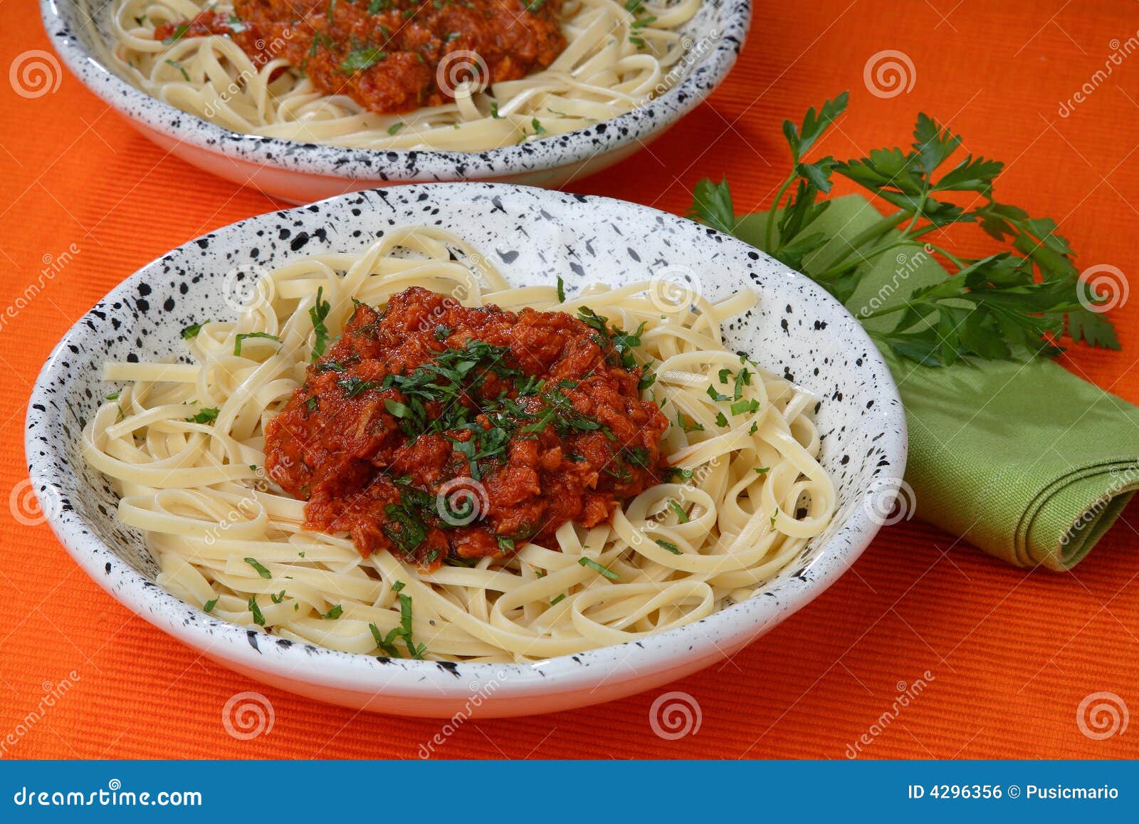 Spaghetti with Tuna and Tomato Sauce Stock Photo Image of preparation