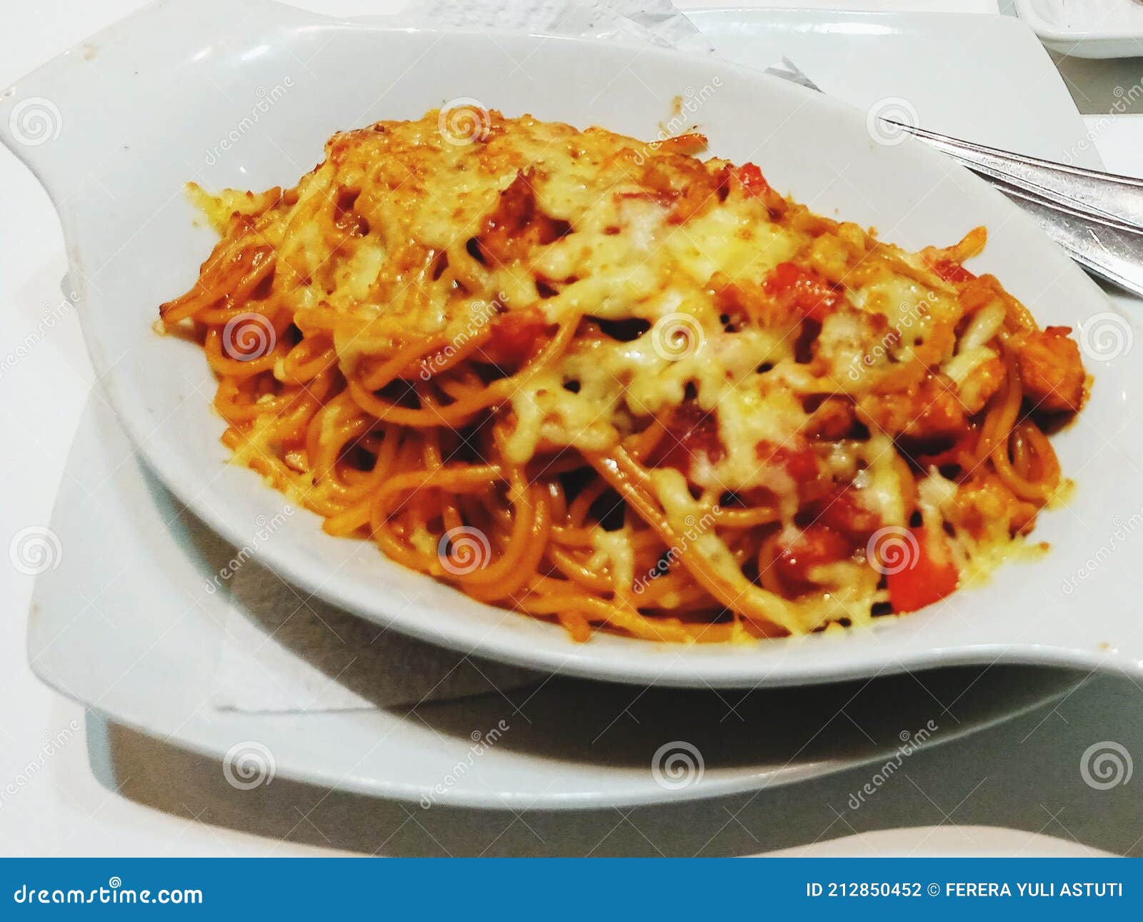 Spaghetti is Yummy stock photo. Image of delicious, resto 212850452