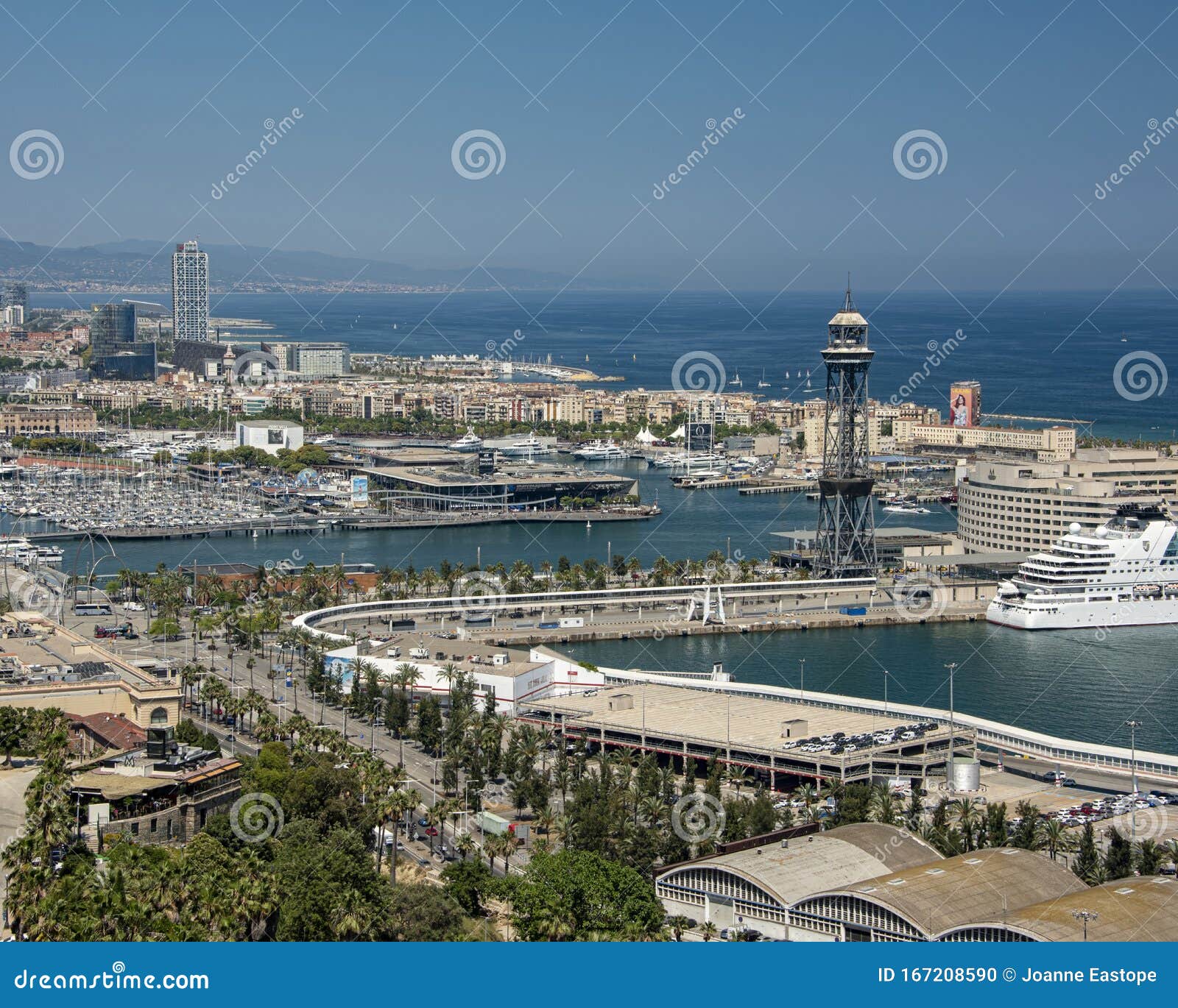 Panorama of the Harbour in Barcelona, the Capital of the Autonomy of ...