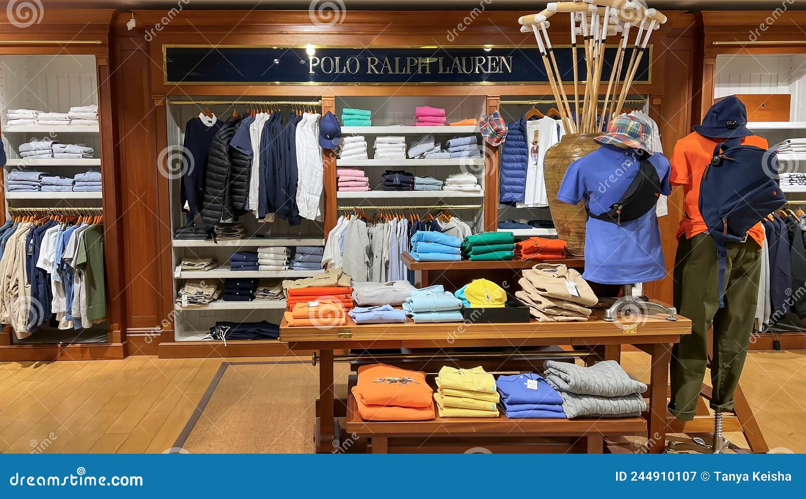 Polo Ralph Lauren Clothes on Display in Shopping Centre Editorial