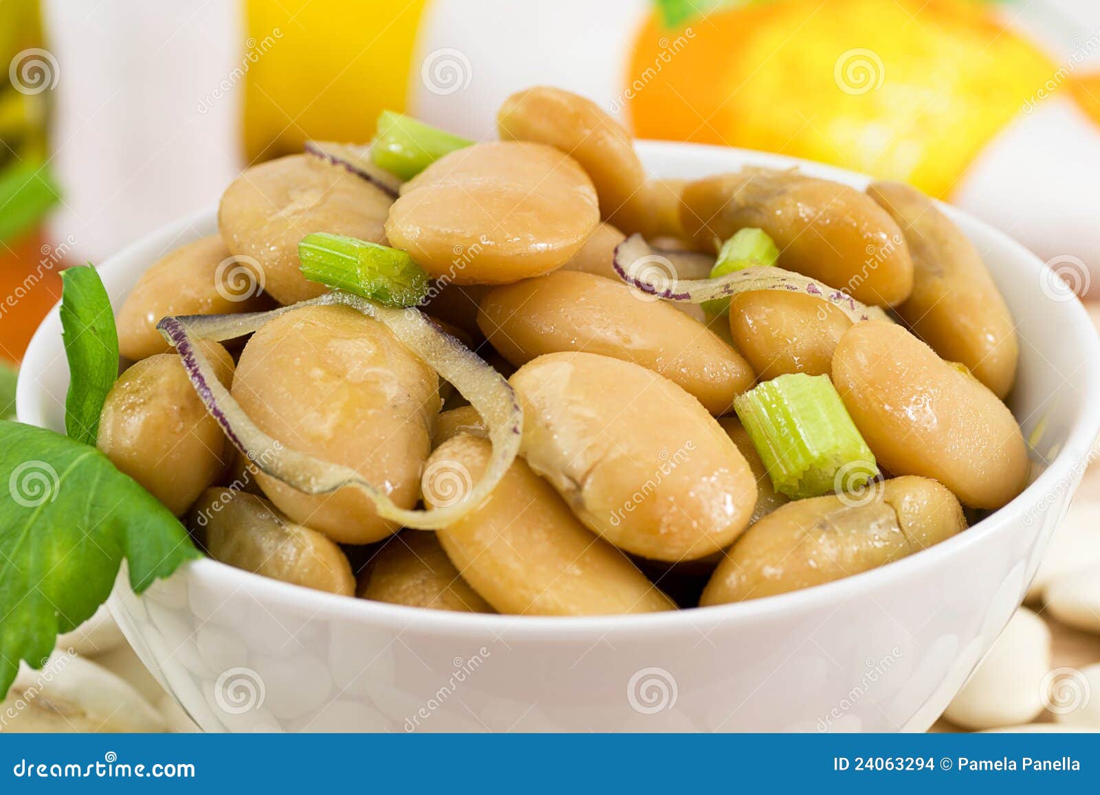 Spain beans in bowl stock photo. Image of picturesque 24063294