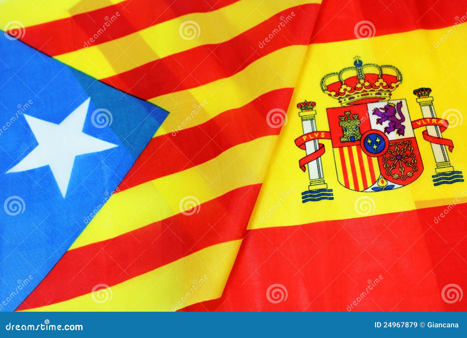Spain and Catalan Flah stock image. Image of honor, kingdom 24967879