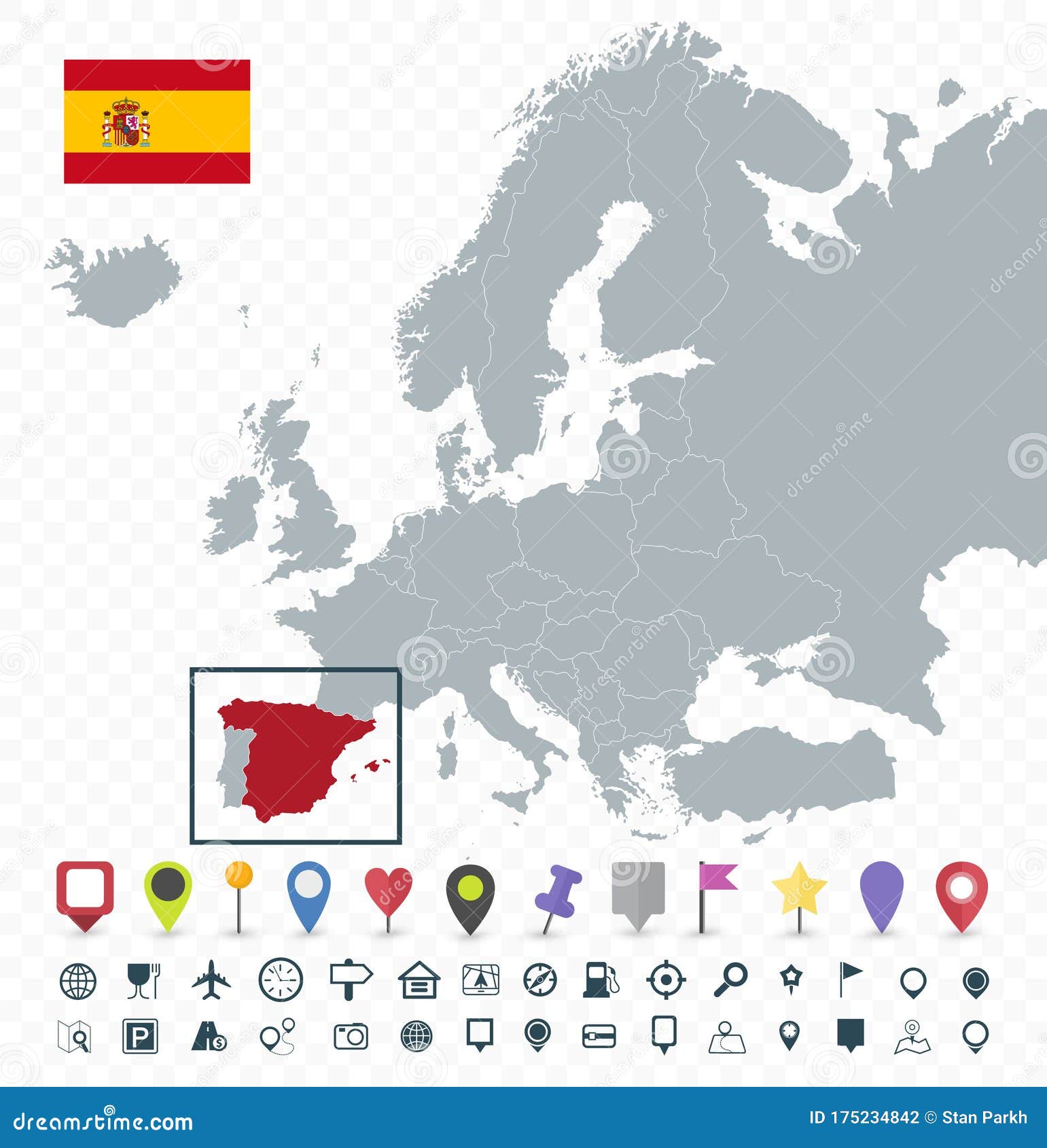 Spain Location On Europe Map