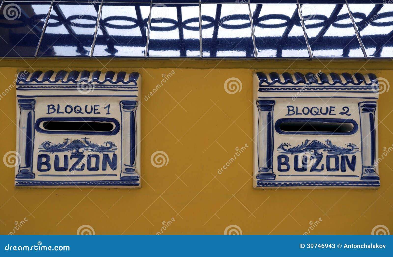 Spain Mailbox Buzon stock image. Image of cards, ceramic 39746943