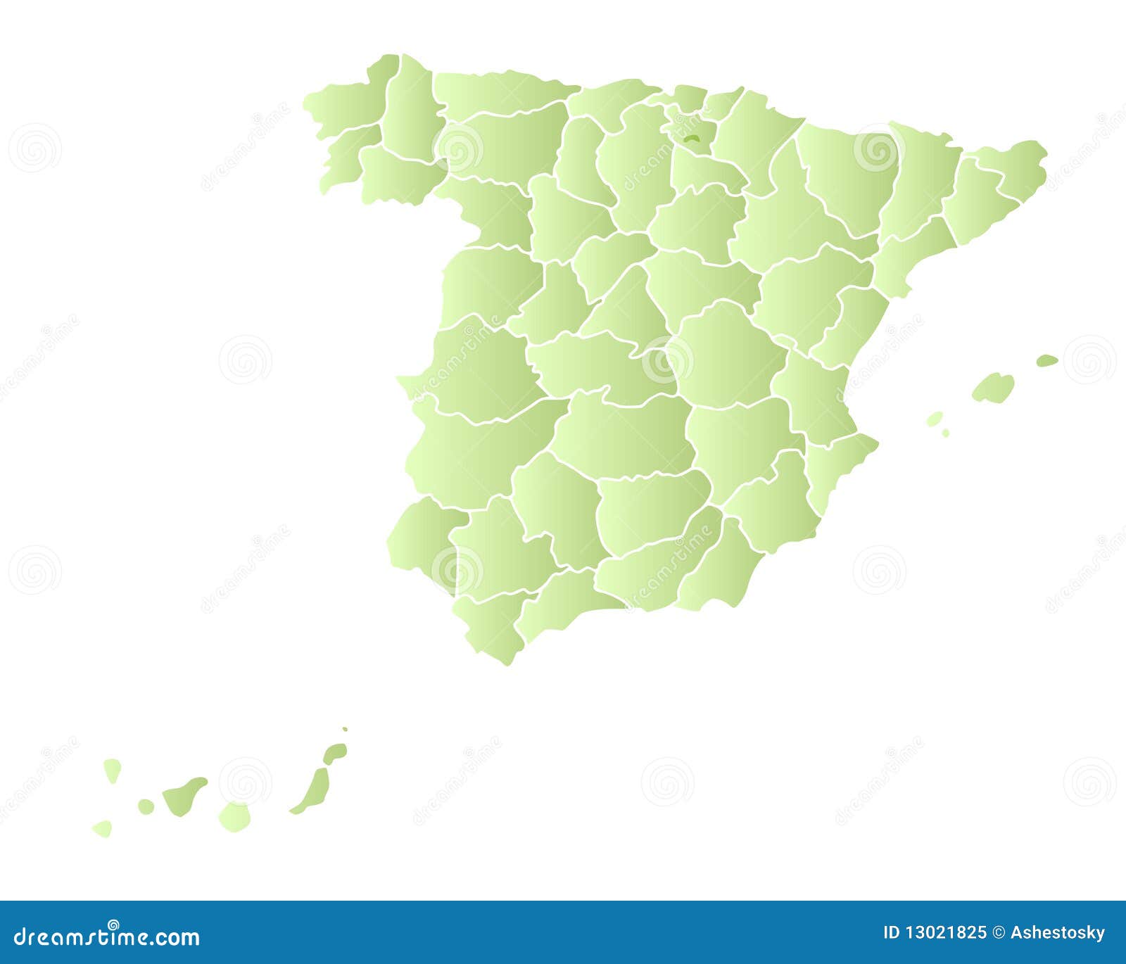 spain map with provinces
