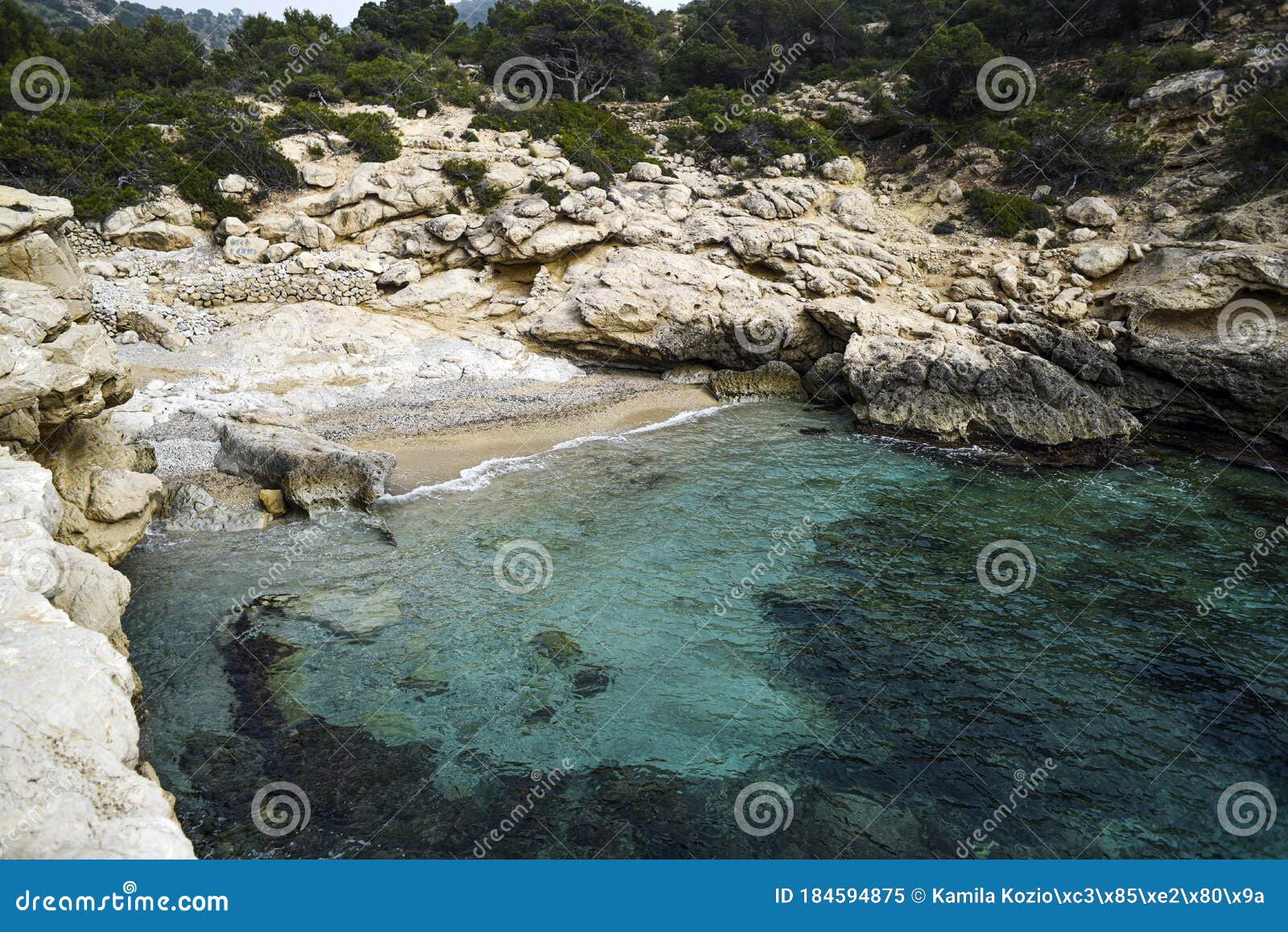 spain`s rocky coast on the mediterranean