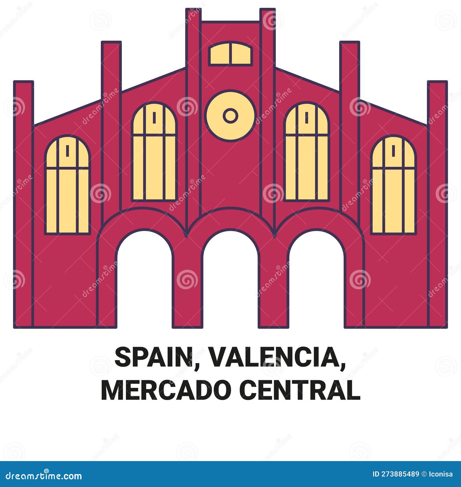 Spain, Valencia Architecture Vector City Skyline, Travel Cityscape With ...