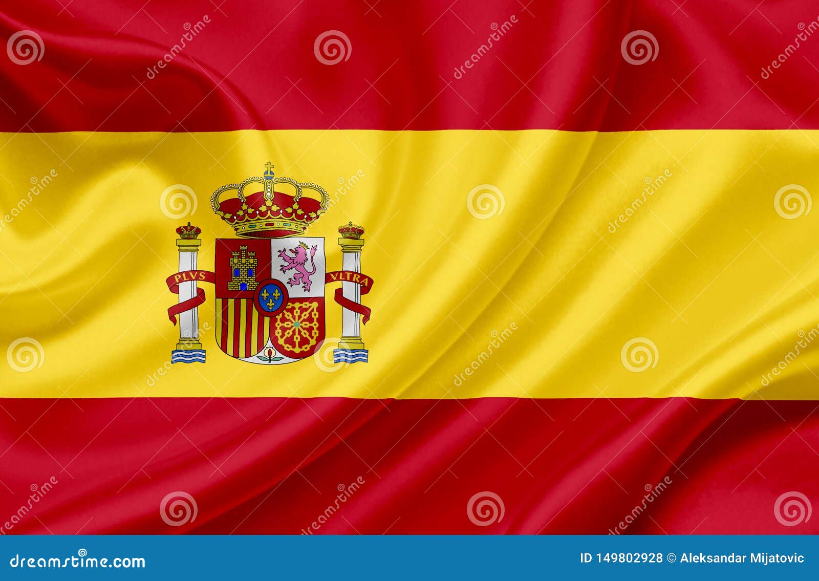 Spain waving flag stock photo. Image of canvas, paper 149802928