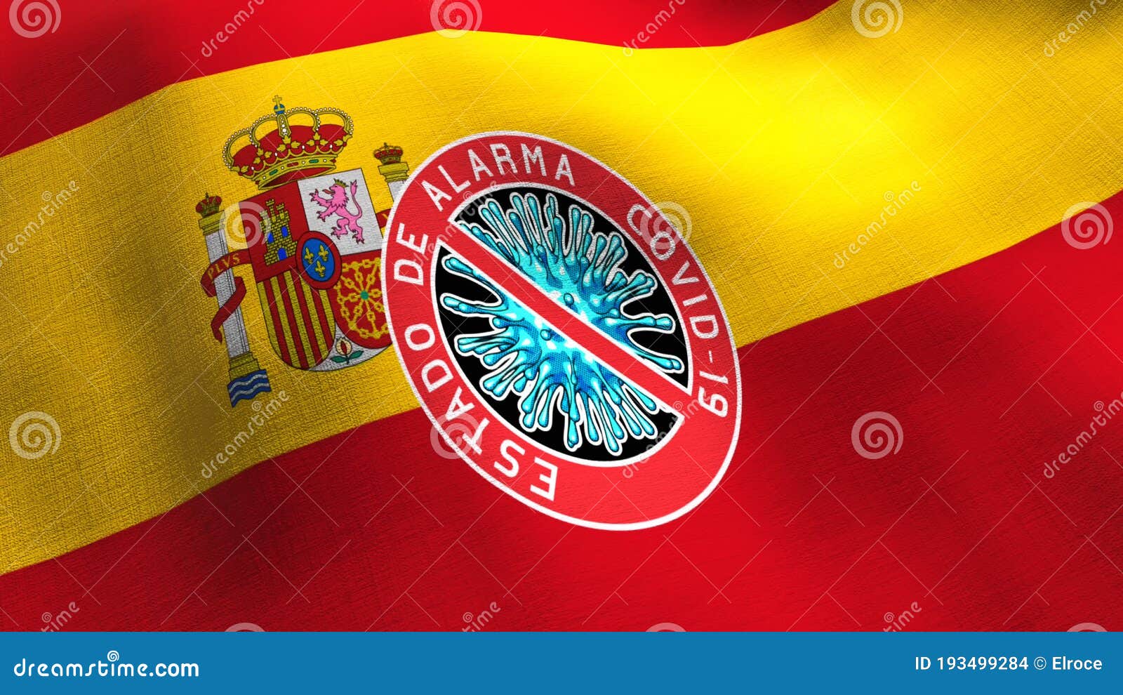 spain waving flag with