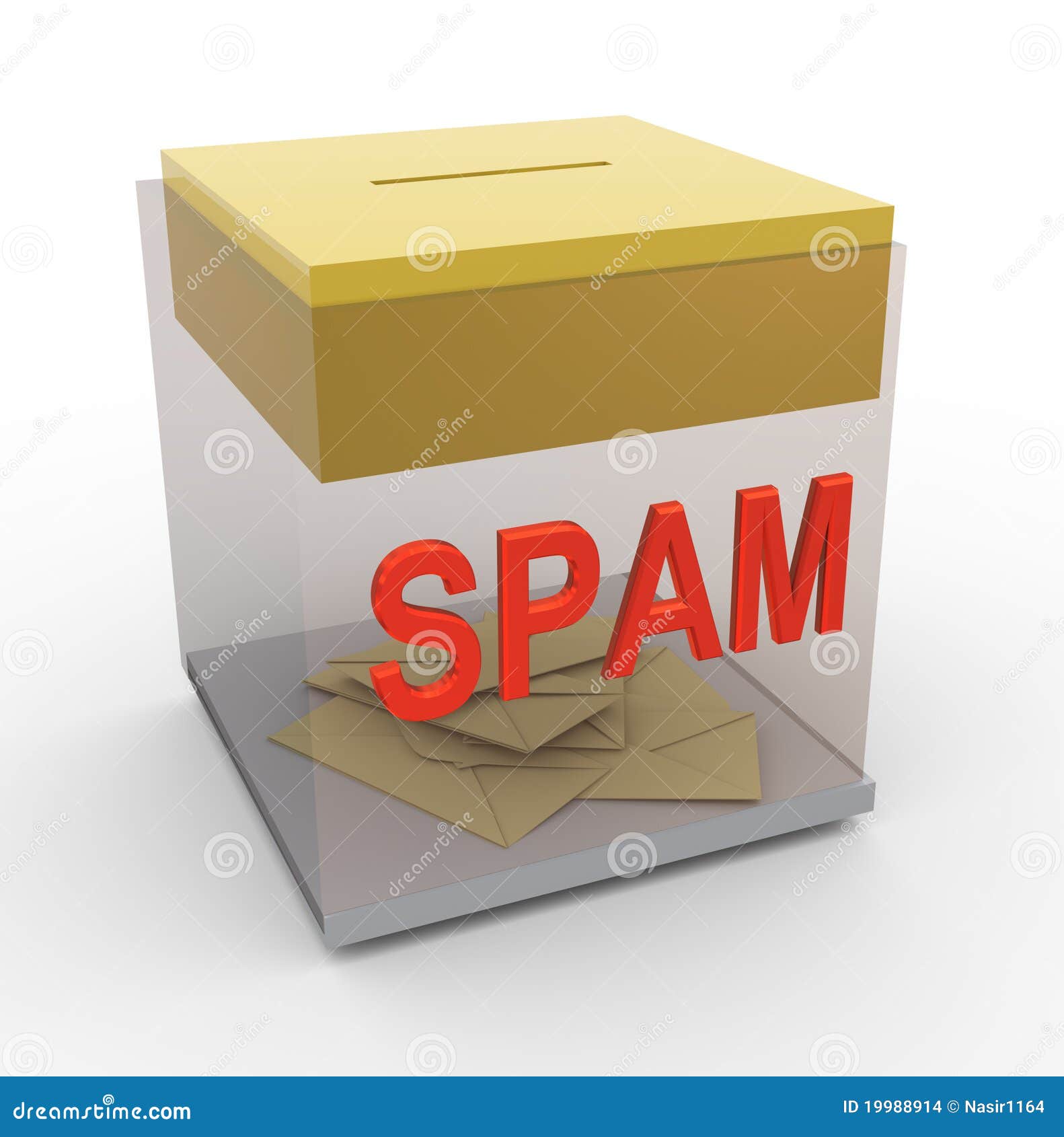 Spam box stock illustration. Illustration of courier 19988914