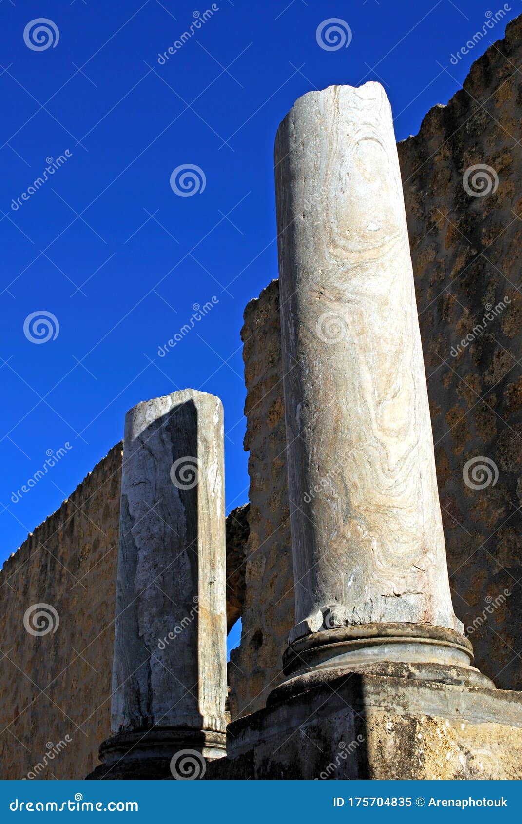 marble columns, santiponce, spain.