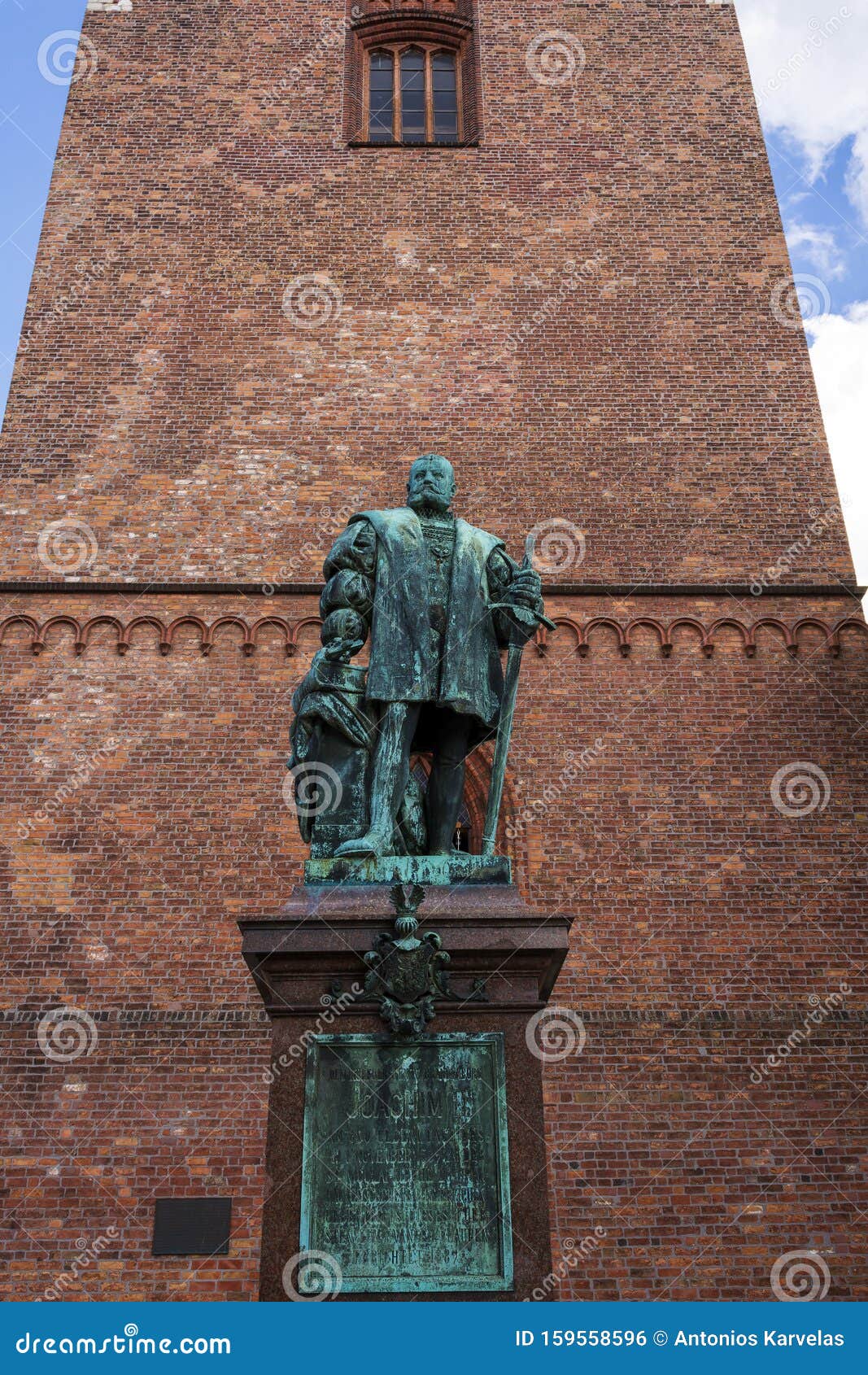 Spandau. St. Nikolai Kirche Church and Detail of Monument Elector ...