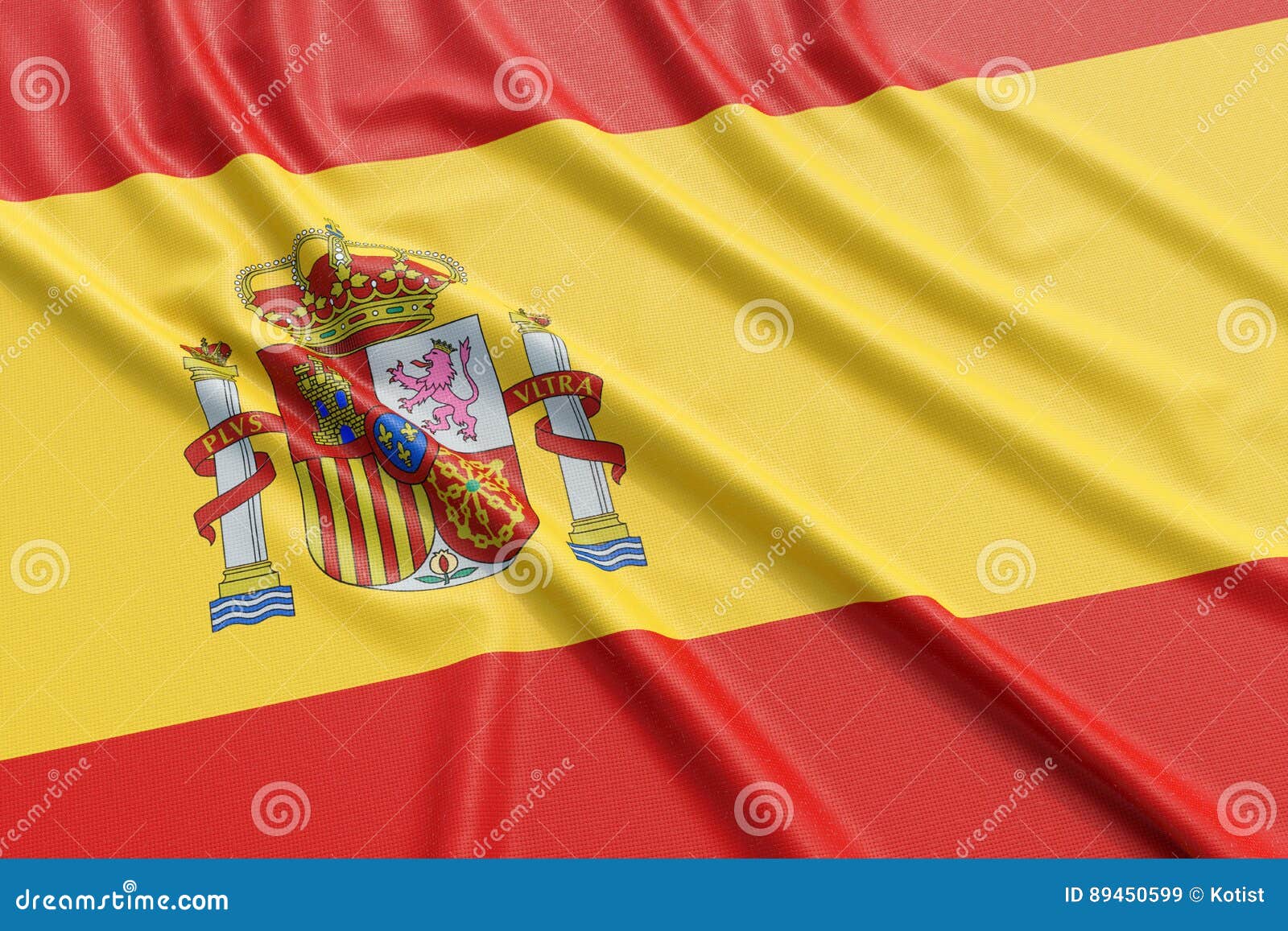 Spanien flagga stock illustrationer. Illustration av baner ...