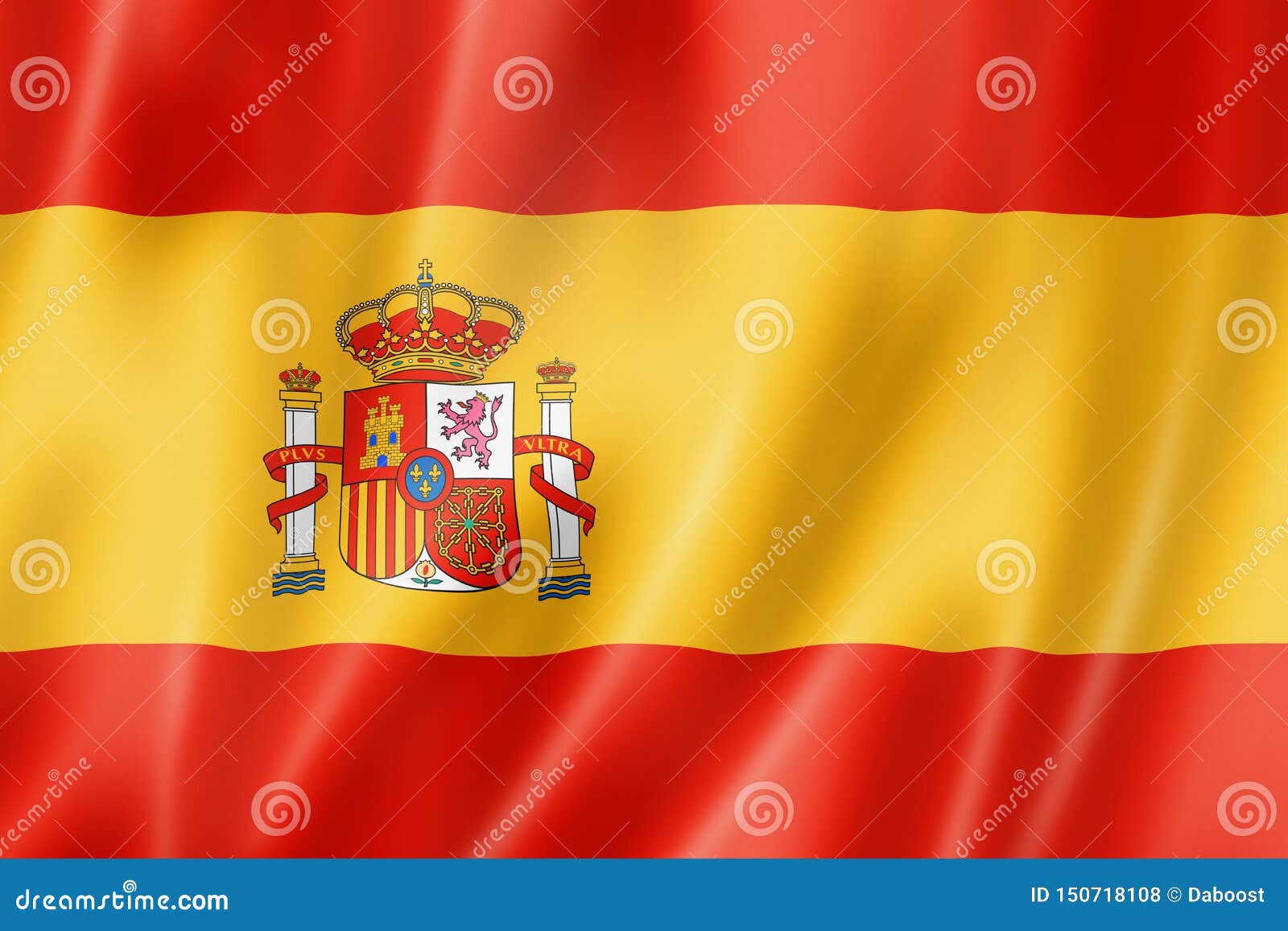 Spanische Flagge stock abbildung. Illustration von gewebe - 150718108