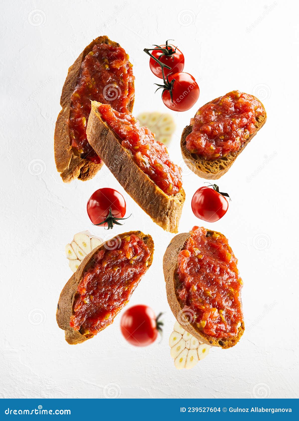 Spanische Tomatentoastpan Tumaca Oder Tostadas Con Tomate Stockfoto