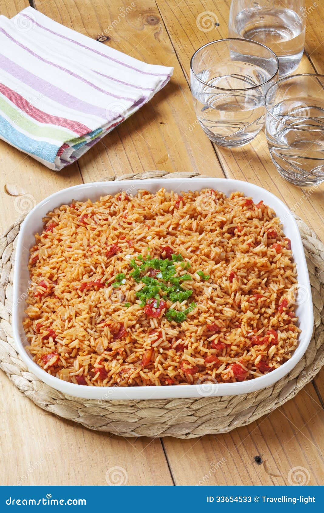 Spanischer Reis stockbild. Bild von tomate, mexikanisch - 33654533