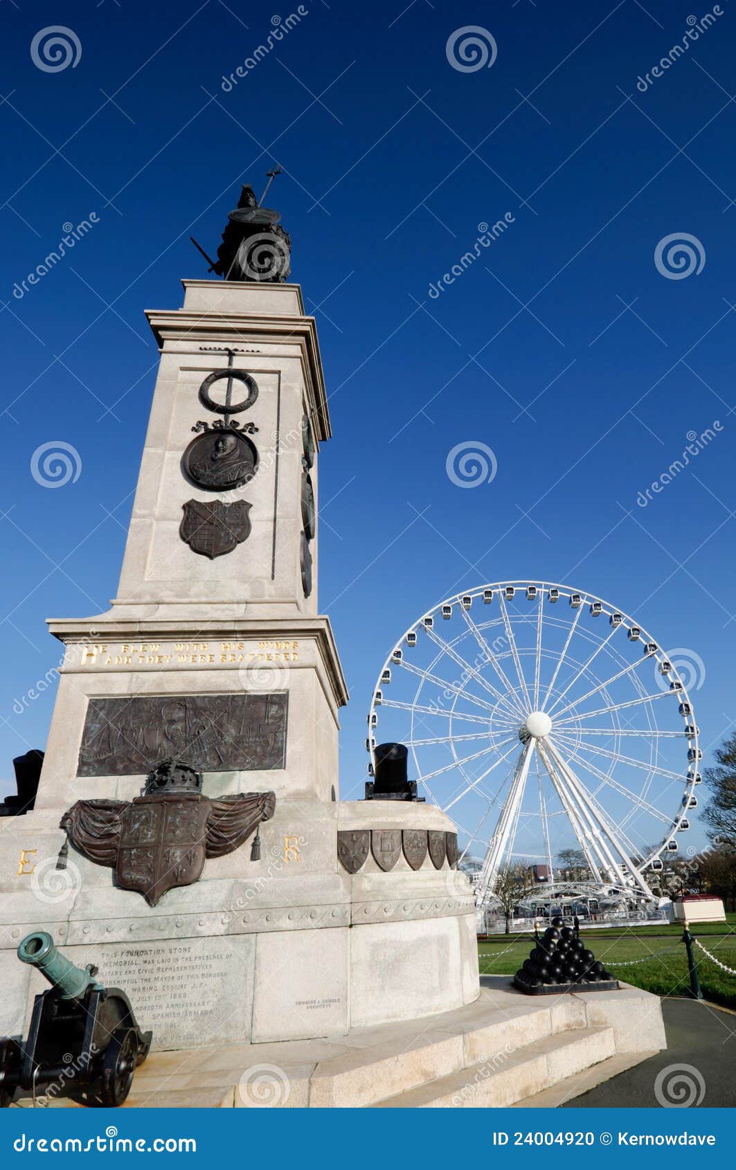 spanish armada monument and plymmouth eye