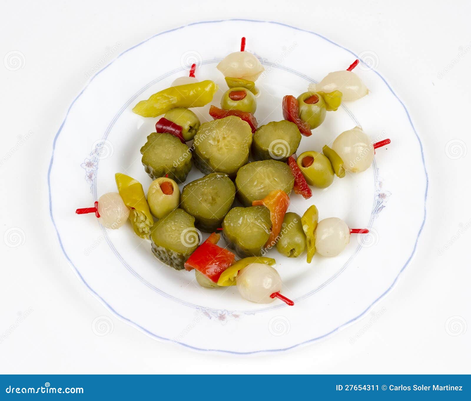 Spanish banderillas stock image. Image of food, dish - 27654311